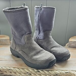 L.L. Bean Women's Gray Suede Winter Boots